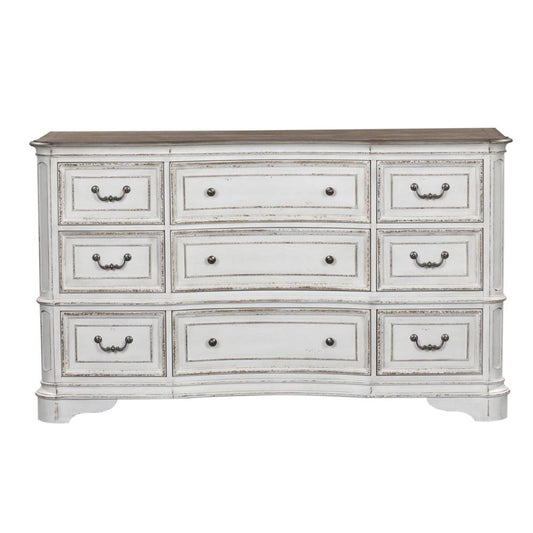 Henry & Mason - Dogwood Estate 9 Drawer Dresser in Antique White & Weathered Bark - AFA01964 view 1