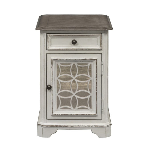 Henry & Mason - Dogwood Estate Chair Side Table in Antique White & Weathered Bark - AFA02155 view 1