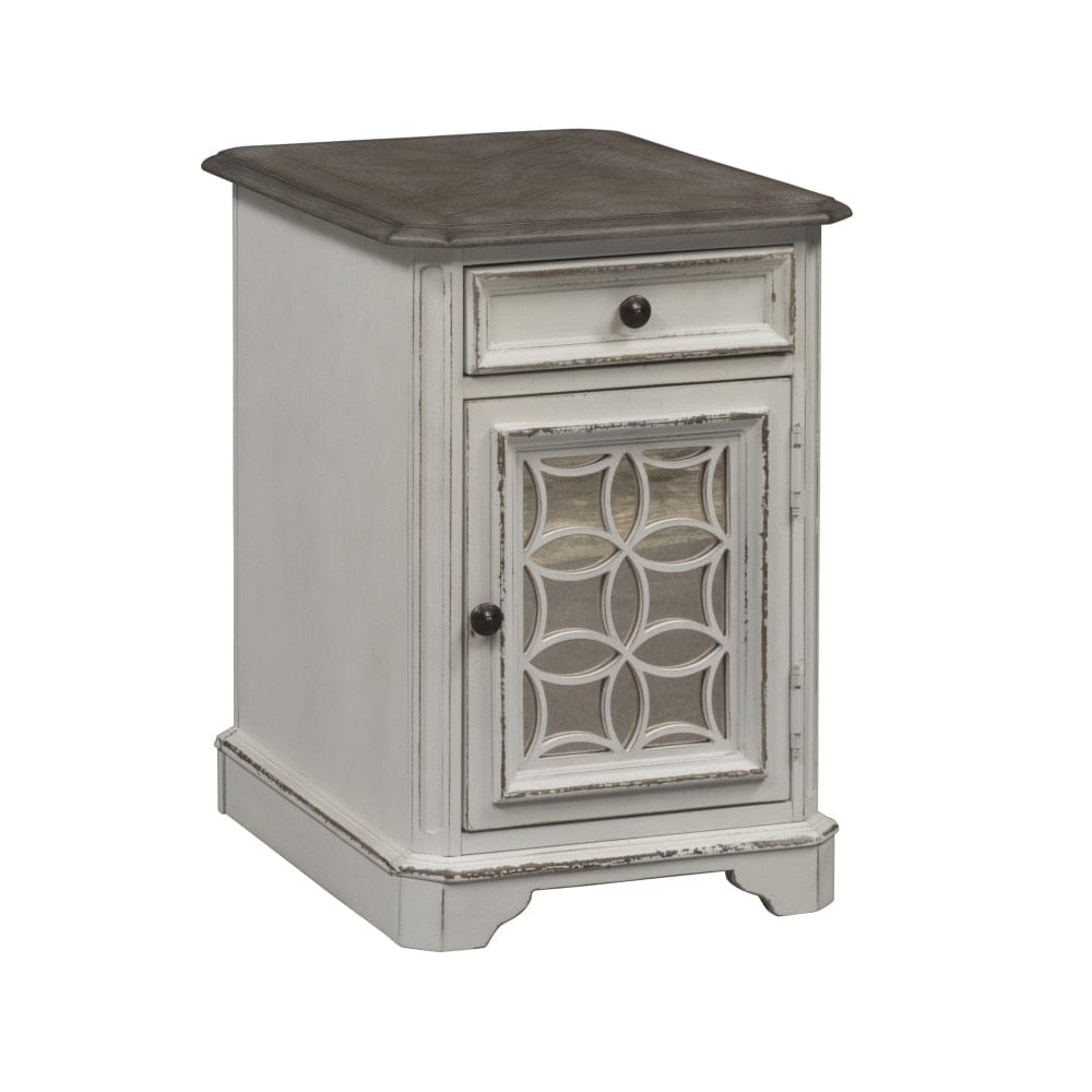 Henry & Mason - Dogwood Estate Chair Side Table in Antique White & Weathered Bark - AFA02155 view 3