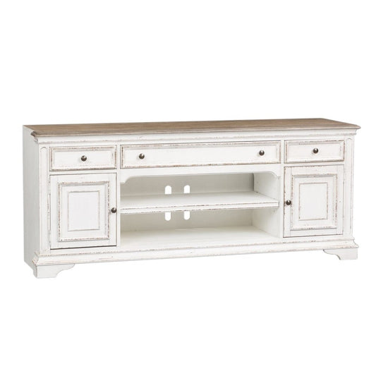 Henry & Mason - Dogwood Estate Entertainment TV Stand in Antique White & Weathered Bark - AFA02172 view 2