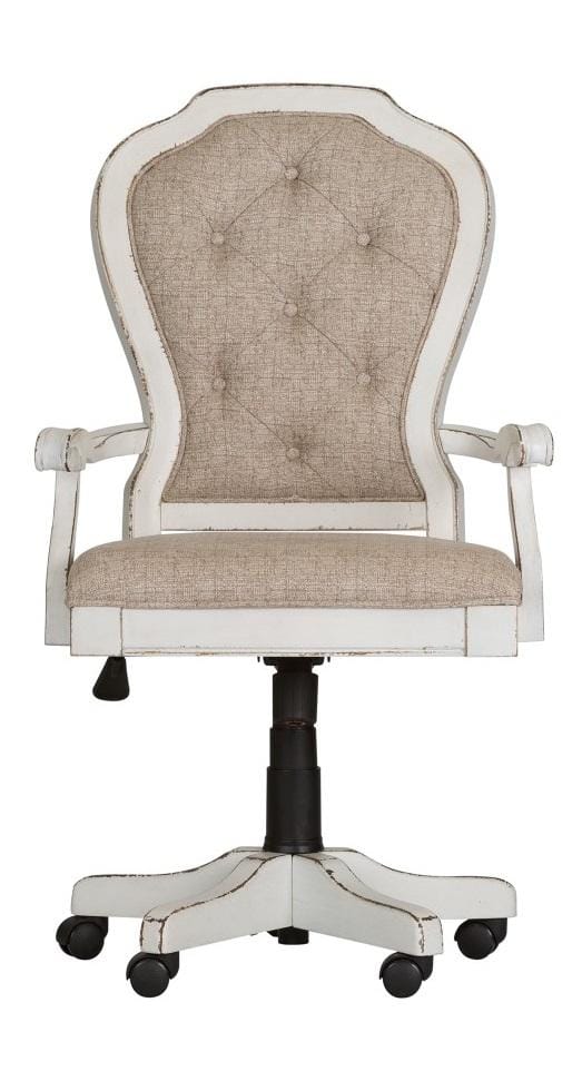 Henry & Mason - Dogwood Estate Jr Executive Desk Chair in Antique White & Weathered Bark - AFA02083 view 1