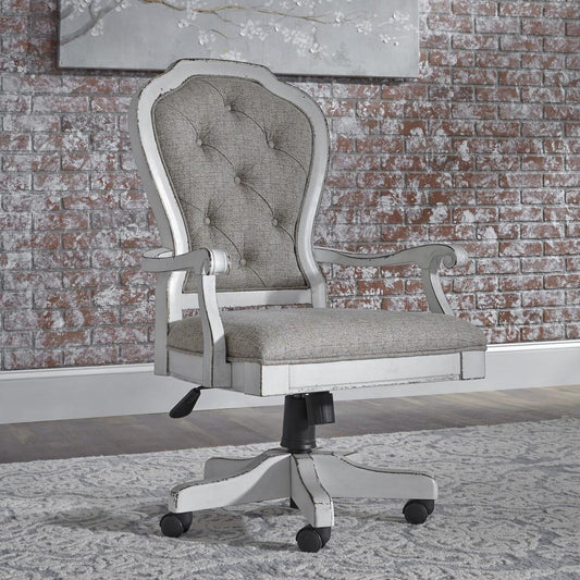 Henry & Mason - Dogwood Estate Jr Executive Desk Chair in Antique White & Weathered Bark - AFA02083 view 2