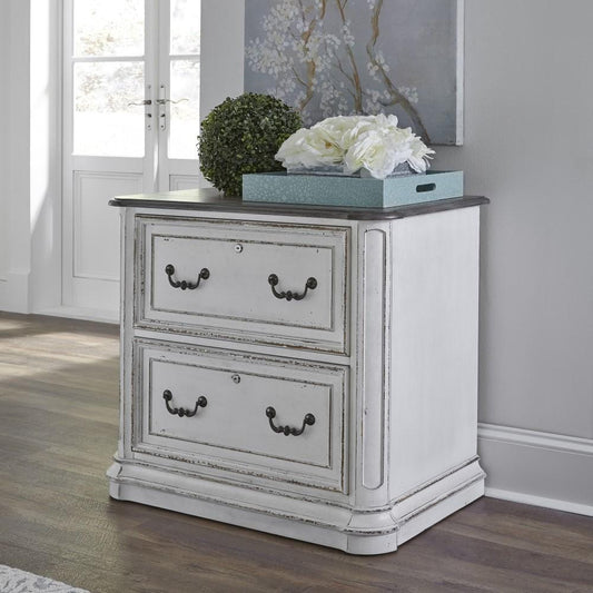Henry & Mason - Dogwood Estate Jr Executive Media Lateral File in Antique White & Weathered Bark - AFA02082 view 2