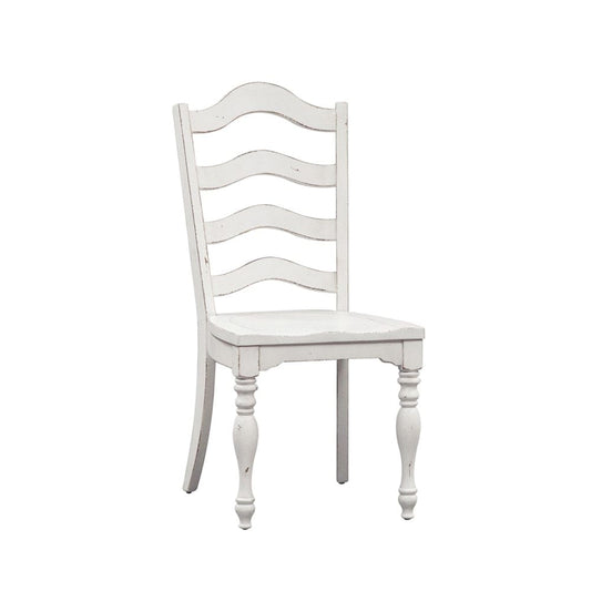 Henry & Mason - Dogwood Estate Ladder Back Side Chair (RTA) (Set of 2) in Antique White & Weathered Bark - AFA02024 view 1