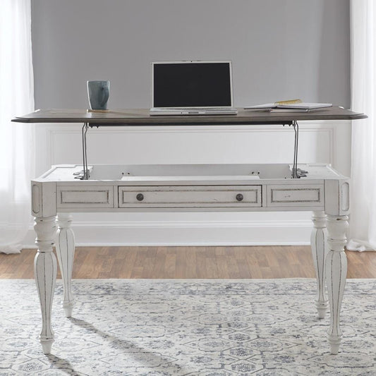 Henry & Mason - Dogwood Estate Lift Top Writing Desk in Antique White & Weathered Bark - AFA02076 view 1