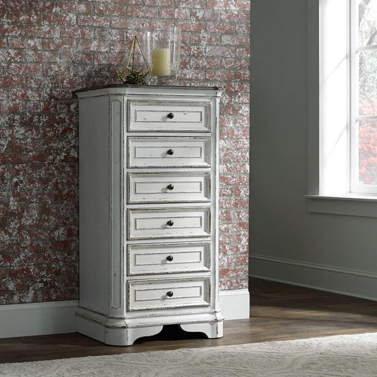 Henry & Mason - Dogwood Estate Lingerie Chest in Antique White & Weathered Bark - AFA01969 view 2