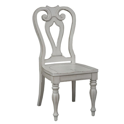 Henry & Mason - Dogwood Estate Opt 7 Piece Rectangular Table Set in Antique White & Weathered Bark - AFA02064 view 7