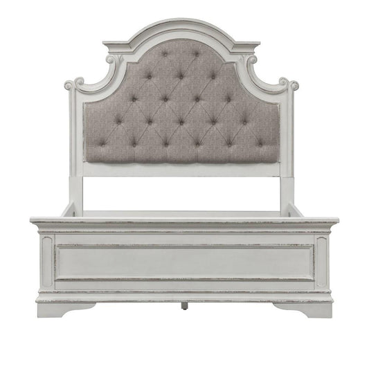 Henry & Mason - Dogwood Estate Queen Upholstered Bed in Antique White & Weathered Bark - AFA02011 view 2
