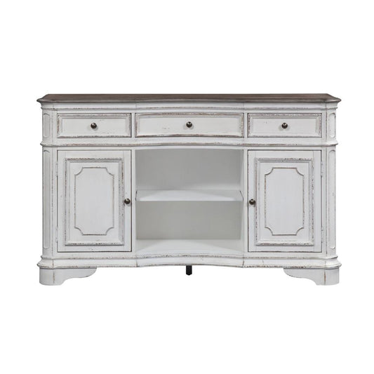 Henry & Mason - Dogwood Estate Server in Antique White & Weathered Bark - AFA02167 view 1