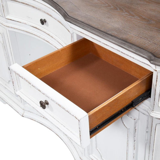 Henry & Mason - Dogwood Estate Server in Antique White & Weathered Bark - AFA02167 view 2