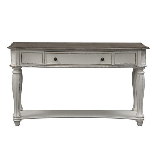 Henry & Mason - Dogwood Estate Sofa Table in Antique White & Weathered Bark - AFA02157 view 1