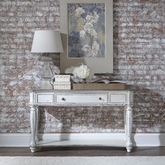 Henry & Mason - Dogwood Estate Sofa Table in Antique White & Weathered Bark - AFA02157 view 2
