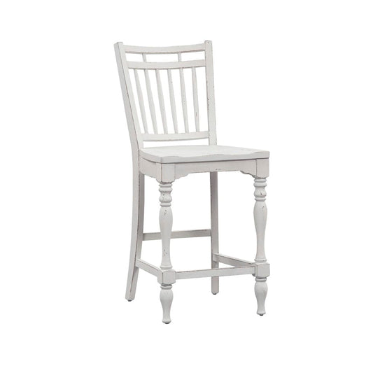 Henry & Mason - Dogwood Estate Spindle Back Counter Chair (RTA) (Set of 2) in Antique White & Weathered Bark - AFA01951 view 1