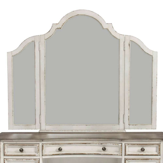 Henry & Mason - Dogwood Estate Vanity Mirror in Antique White & Weathered Bark - AFA01972 view 2