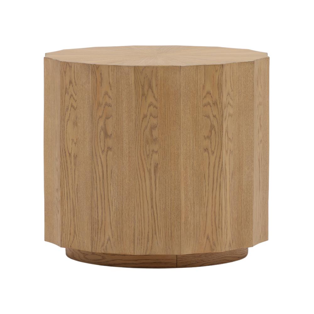 Henry & Mason - Domi Rubberwood End Table with Natural Oak Veneer - DV7222 veiw 1