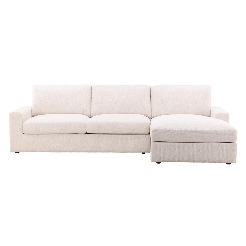 Henry & Mason - Donovan RSF Chaise Sectional in Cream Chenille - DV7475 veiw 1