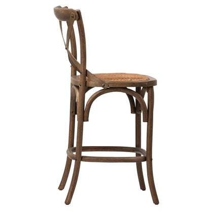 Henry & Mason - Dover Oak and Rattan Counter Stool in Natural Finish - DV7663 veiw 3