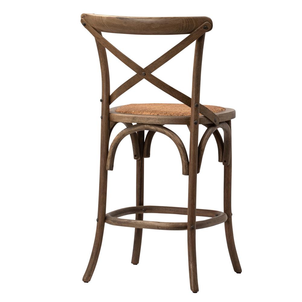 Henry & Mason - Dover Oak and Rattan Counter Stool in Natural Finish - DV7663 veiw 4