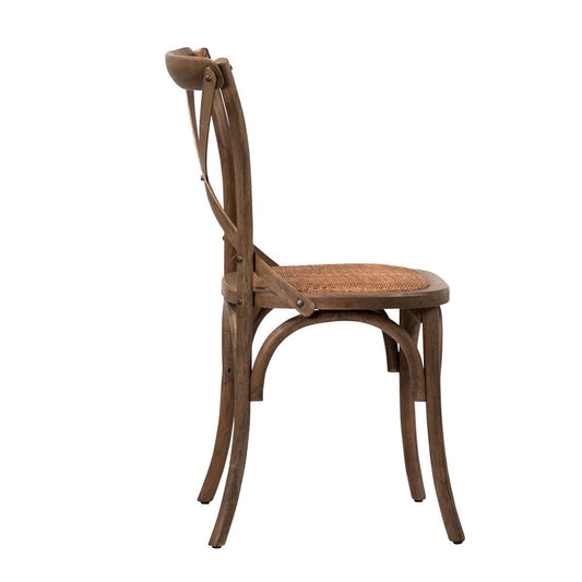 Henry & Mason - Dover Oak and Rattan Dining Chair in Natural Finish - DV7881 veiw 2