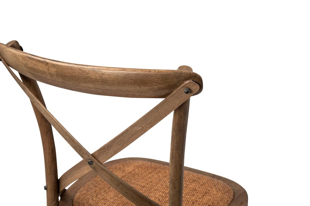 Henry & Mason - Dover Oak and Rattan Dining Chair in Natural Finish - DV7881 veiw 4