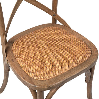 Henry & Mason - Dover Oak and Rattan Dining Chair in Natural Finish - DV7881 veiw 5