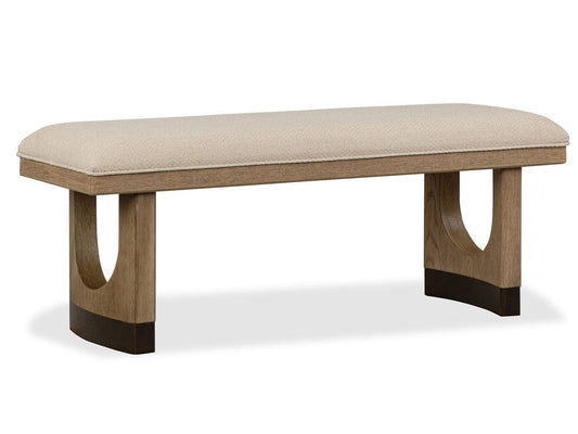 Henry & Mason  -  Drayton Swiss Coffee Upholstered Backless Bench With U-Shaped Legs  - AFA01306 view 1