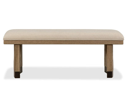 Henry & Mason  -  Drayton Swiss Coffee Upholstered Backless Bench With U-Shaped Legs  - AFA01306 view 2