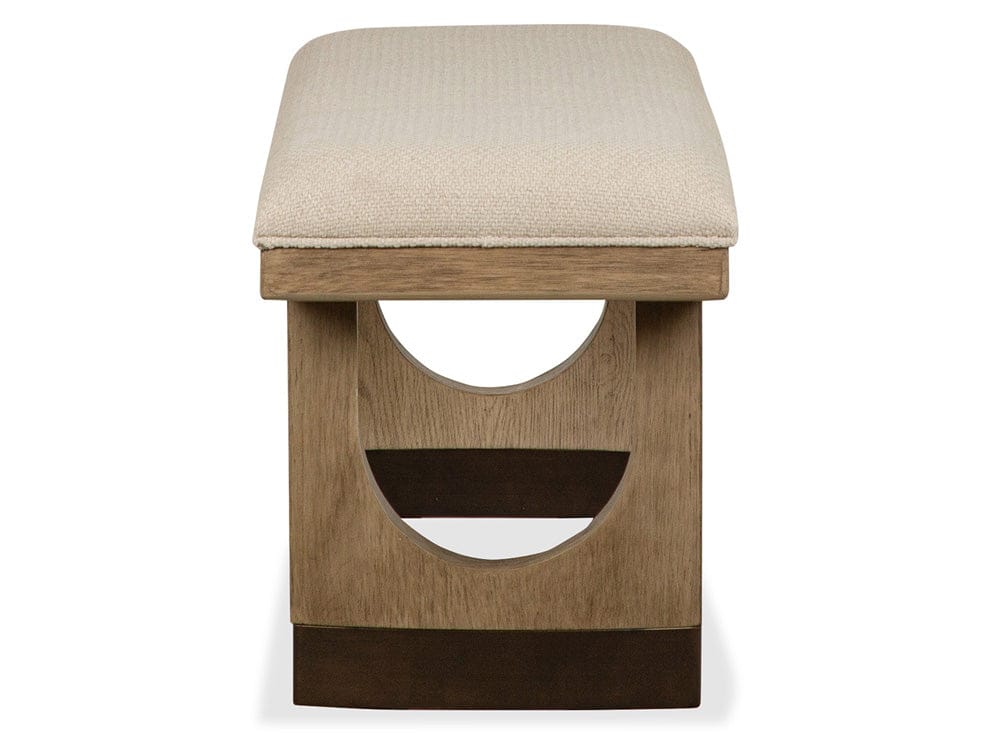 Henry & Mason  -  Drayton Swiss Coffee Upholstered Backless Bench With U-Shaped Legs  - AFA01306 view 3