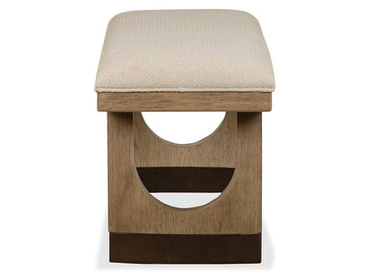 Henry & Mason  -  Drayton Swiss Coffee Upholstered Backless Bench With U-Shaped Legs  - AFA01306 view 3