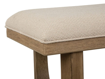 Henry & Mason  -  Drayton Swiss Coffee Upholstered Backless Bench With U-Shaped Legs  - AFA01306 view 4