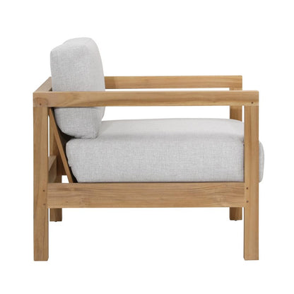 Henry & Mason - Dundee Teak Wood and Rattan Outdoor Chair Light Gray - DV7672 veiw 3