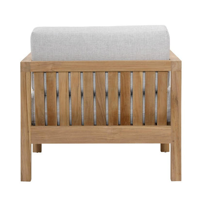 Henry & Mason - Dundee Teak Wood and Rattan Outdoor Chair Light Gray - DV7672 veiw 4