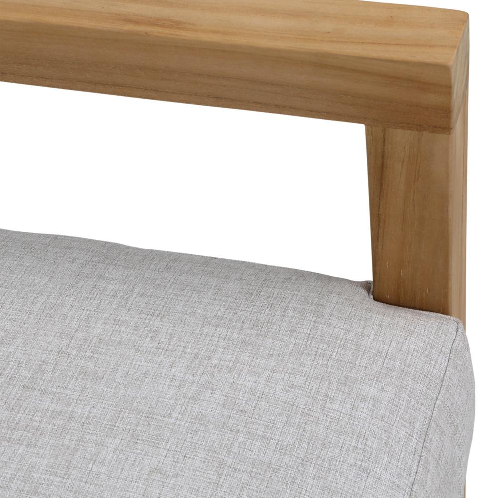 Henry & Mason - Dundee Teak Wood and Rattan Outdoor Chair Light Gray - DV7672 veiw 5