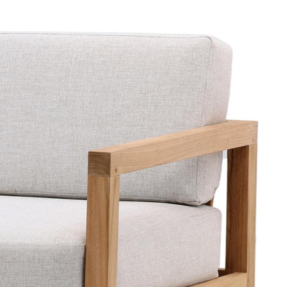 Henry & Mason - Dundee Teak Wood and Rattan Outdoor Sofa Light Gray - DV7680 veiw 5