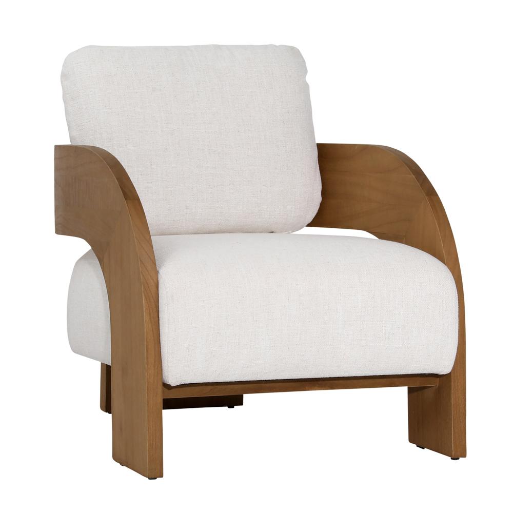 Henry & Mason - Eisner Natural Mindi Wood (White Cedar) and Beige Linen Dining Chair - DV7124 veiw 1