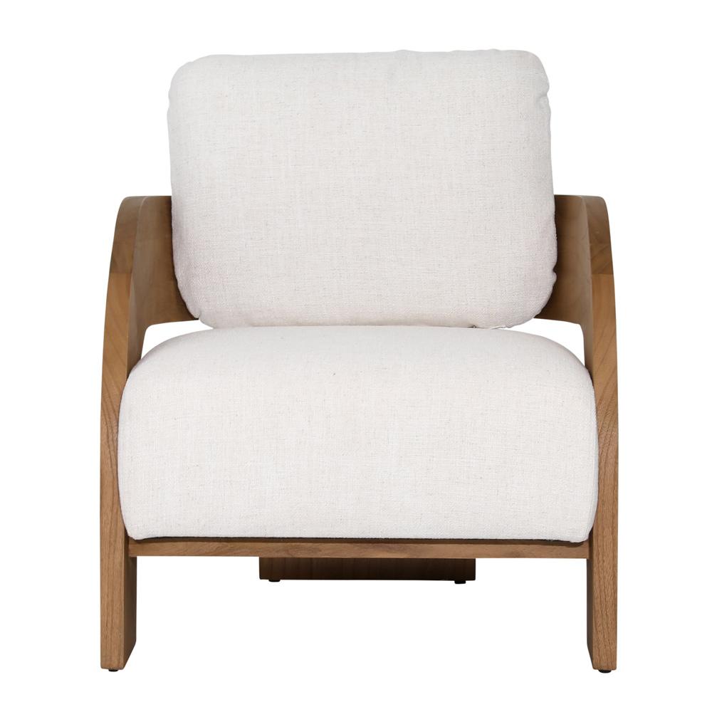 Henry & Mason - Eisner Natural Mindi Wood (White Cedar) and Beige Linen Dining Chair - DV7124 veiw 2
