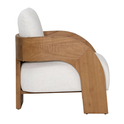 Henry & Mason - Eisner Natural Mindi Wood (White Cedar) and Beige Linen Dining Chair - DV7124 veiw 3
