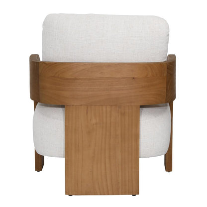 Henry & Mason - Eisner Natural Mindi Wood (White Cedar) and Beige Linen Dining Chair - DV7124 veiw 4