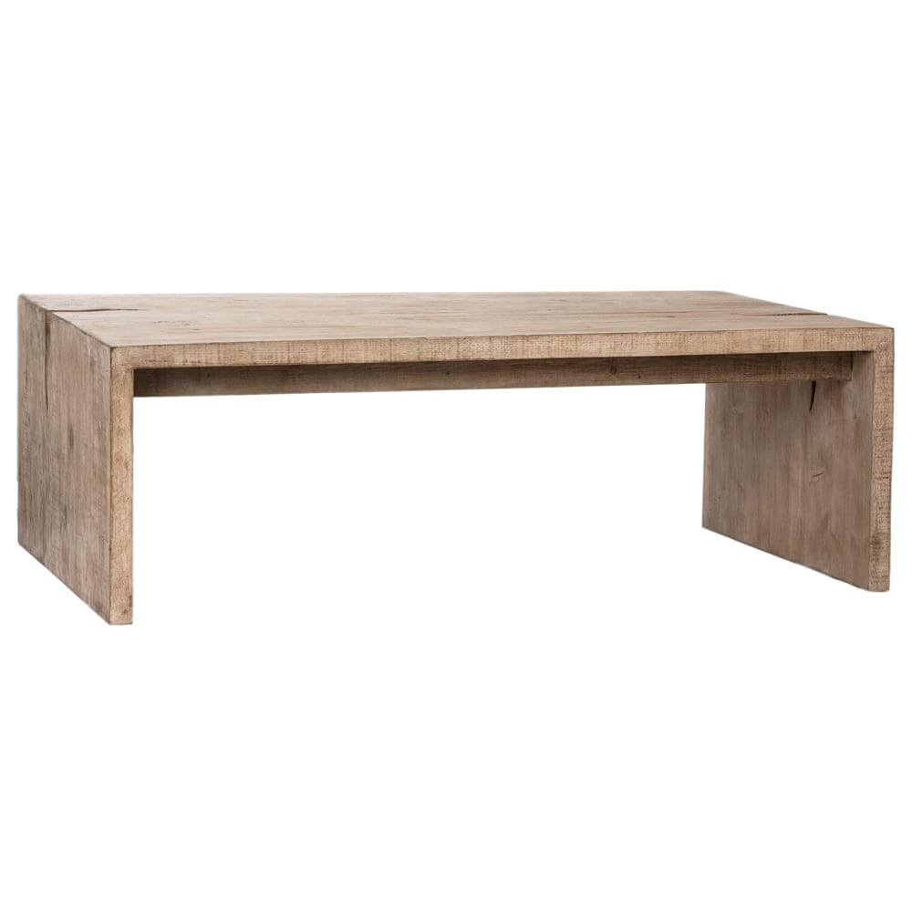 Henry & Mason - Elliot 54in X 32in Reclaimed Pine Wood Coffee Table in a Light Warm Wash Finish - DV7861 veiw 1
