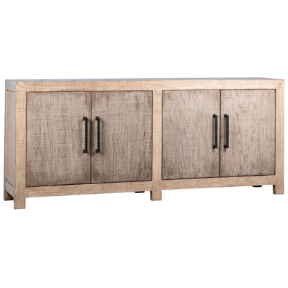 Henry & Mason - Elliot Reclaimed Pine Wood 4 Door Sideboard in a Light Warm Wash Finish - DV7870 veiw 1