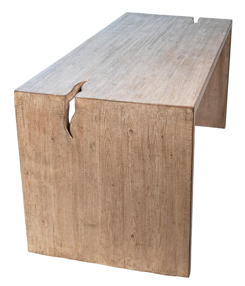 Henry & Mason - Elliot Reclaimed Pine Wood Desk in a Light Warm Wash Finish - DV7867 veiw 3