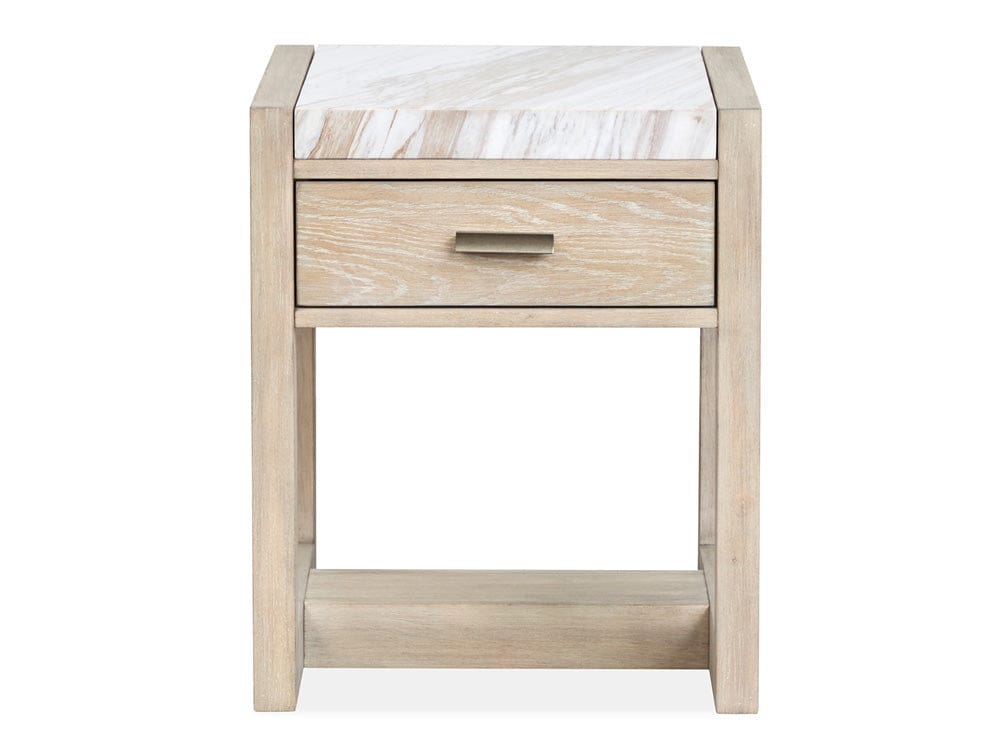 Henry & Mason  -  Elliston Gallery Buff And Antique Silver Rectangular End Table  - AFA01231 view 2