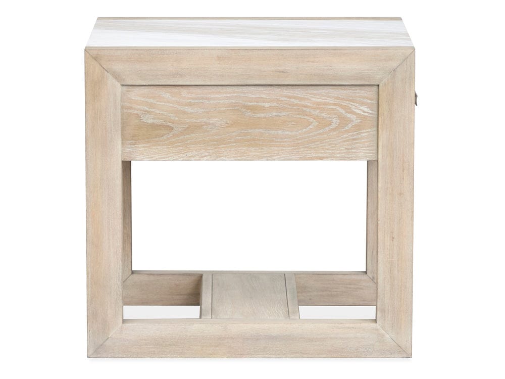 Henry & Mason  -  Elliston Gallery Buff And Antique Silver Rectangular End Table  - AFA01231 view 3