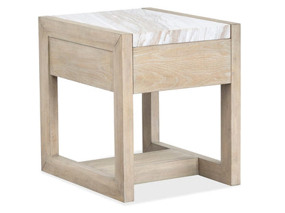 Henry & Mason  -  Elliston Gallery Buff And Antique Silver Rectangular End Table  - AFA01231 view 4