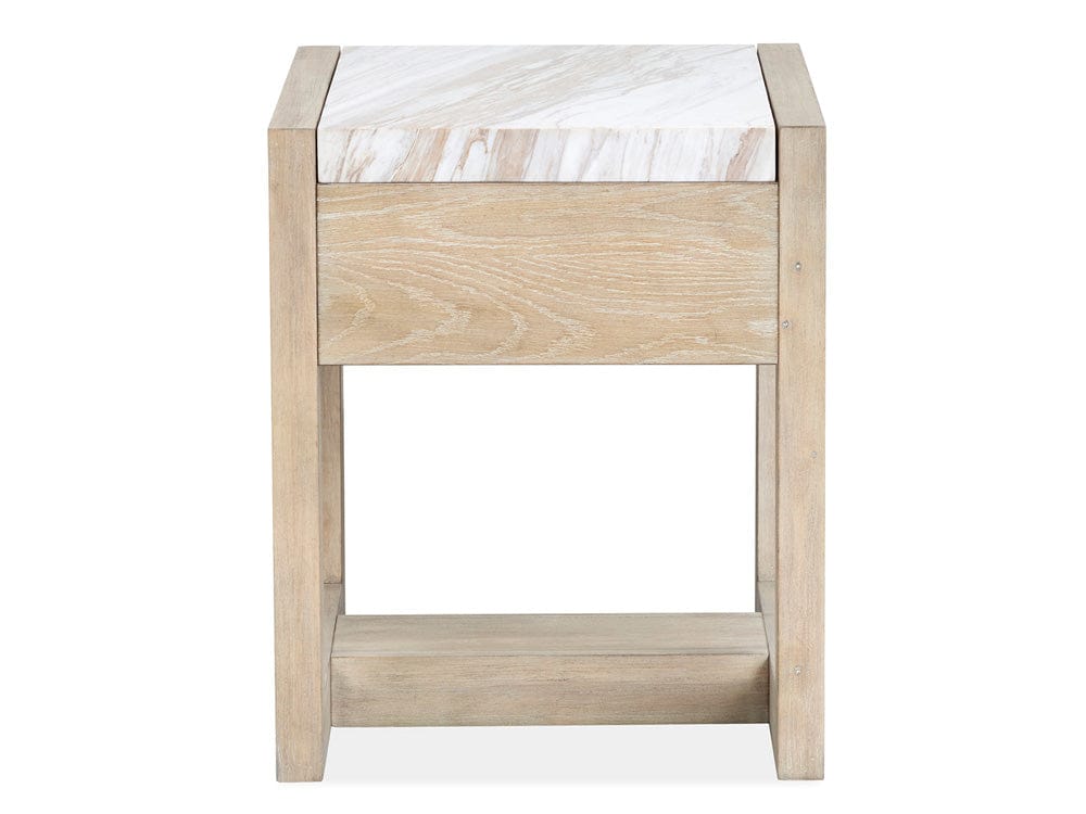 Henry & Mason  -  Elliston Gallery Buff And Antique Silver Rectangular End Table  - AFA01231 view 5