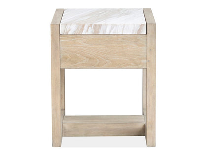 Henry & Mason  -  Elliston Gallery Buff And Antique Silver Rectangular End Table  - AFA01231 view 5
