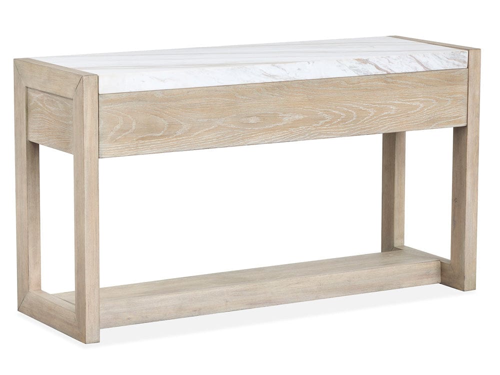 Henry & Mason  -  Elliston Gallery Buff And Antique Silver Rectangular Sofa Table  - AFA01232 view 4