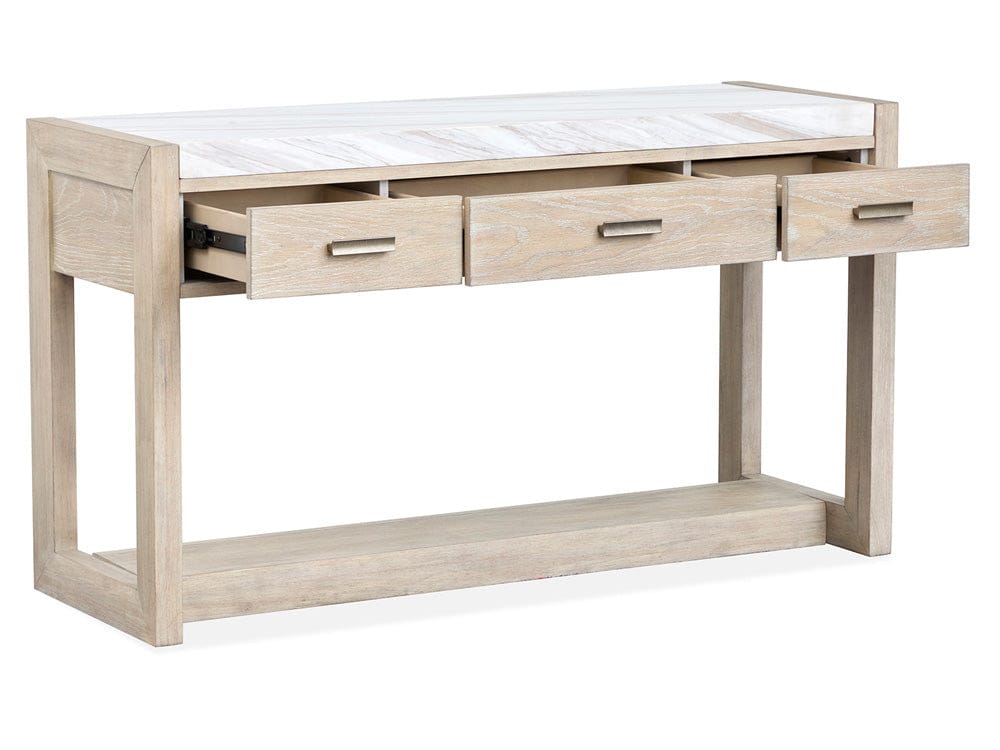 Henry & Mason  -  Elliston Gallery Buff And Antique Silver Rectangular Sofa Table  - AFA01232 view 6