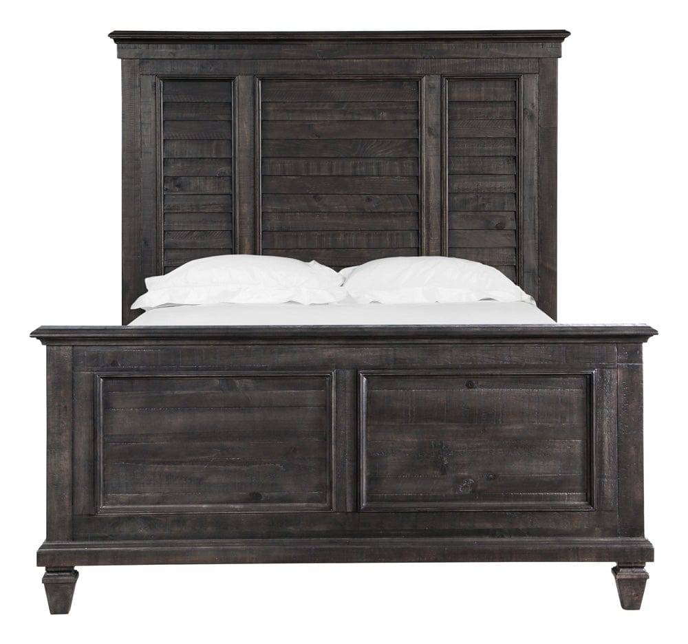 Henry & Mason  -  Elowen Ridge Weathered Charcoal King Shutter Panel Bed  - AFA00842 view 2