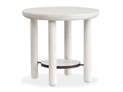 Henry & Mason  -  Ember Cove Moonlight Pearl Round End Table  - AFA01400 view 1